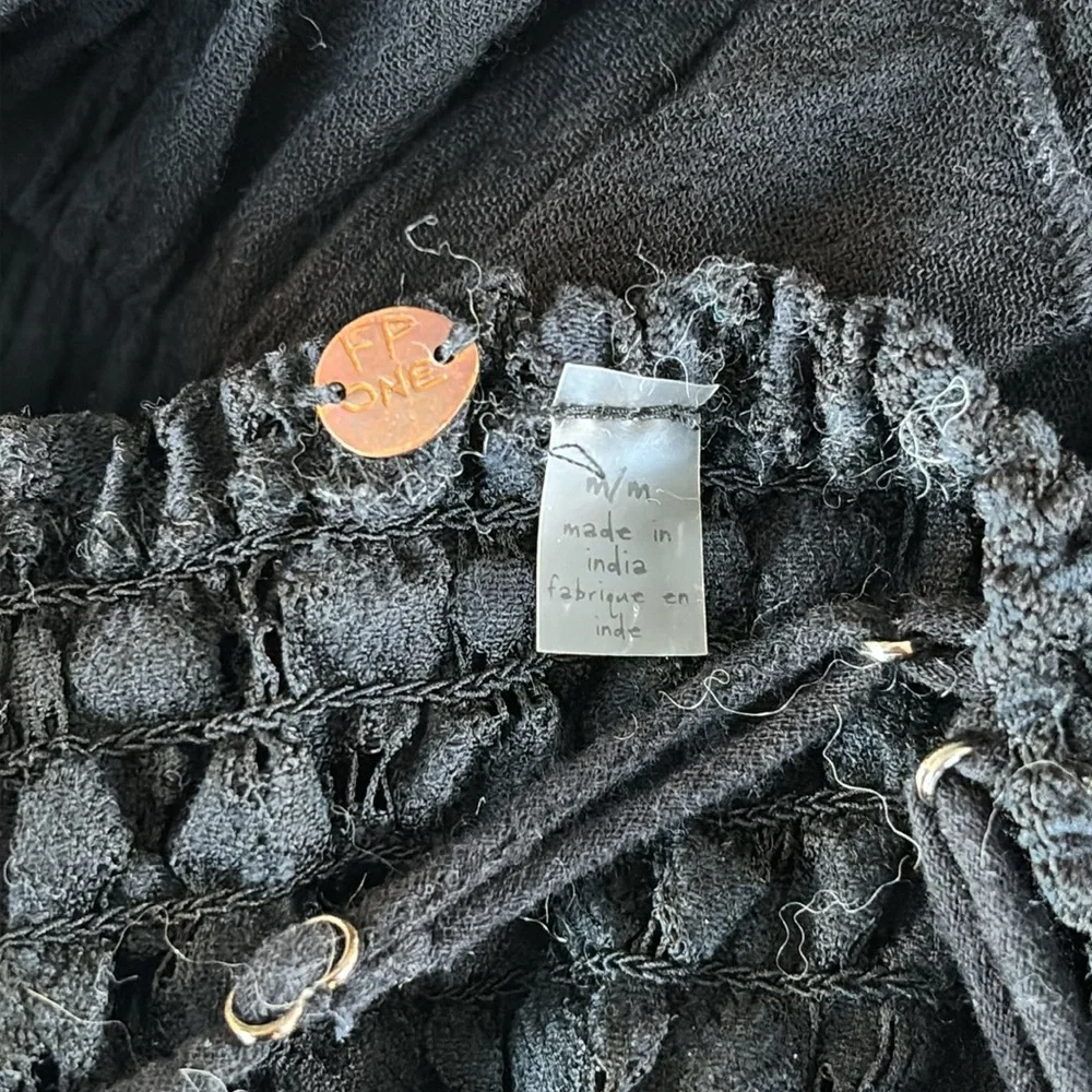 🚫 SOLD Free People Adell Cami Y2K Fairycore Black M - Picture 9 of 11